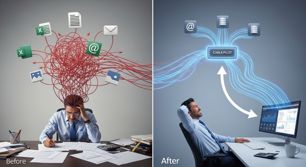 Automation ROI maritime case study for reporting processes"