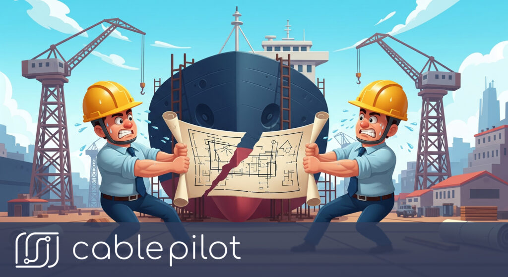 collaboration in shipbuilding team working together on vessel project