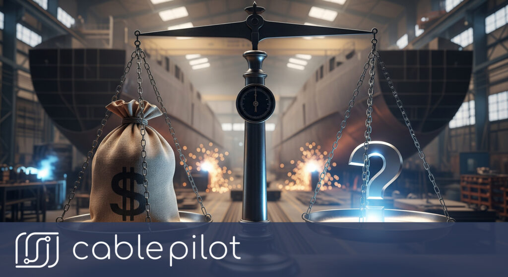 Calculating the ROI for Cable Pilot: electrical installation project management tool for Shipbuilding 4.0 