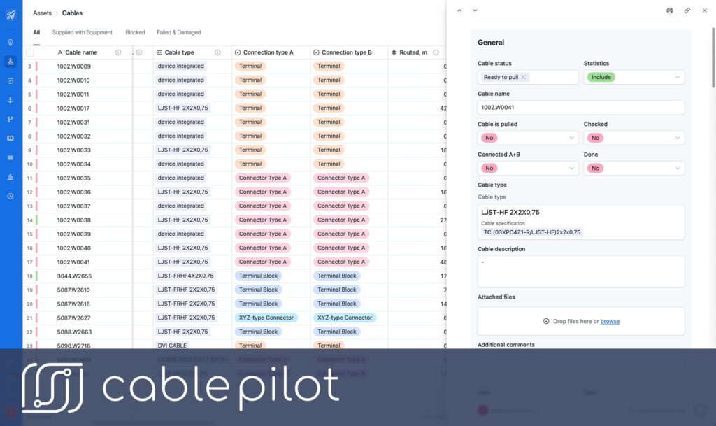 Single source of truth platform consolidating all cable data for risk management in maritime projects
