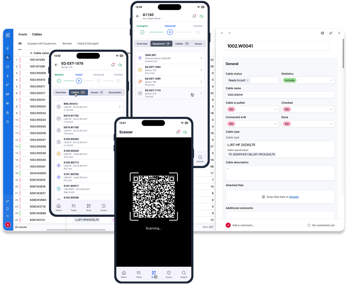 Mobile application for electrical installation management