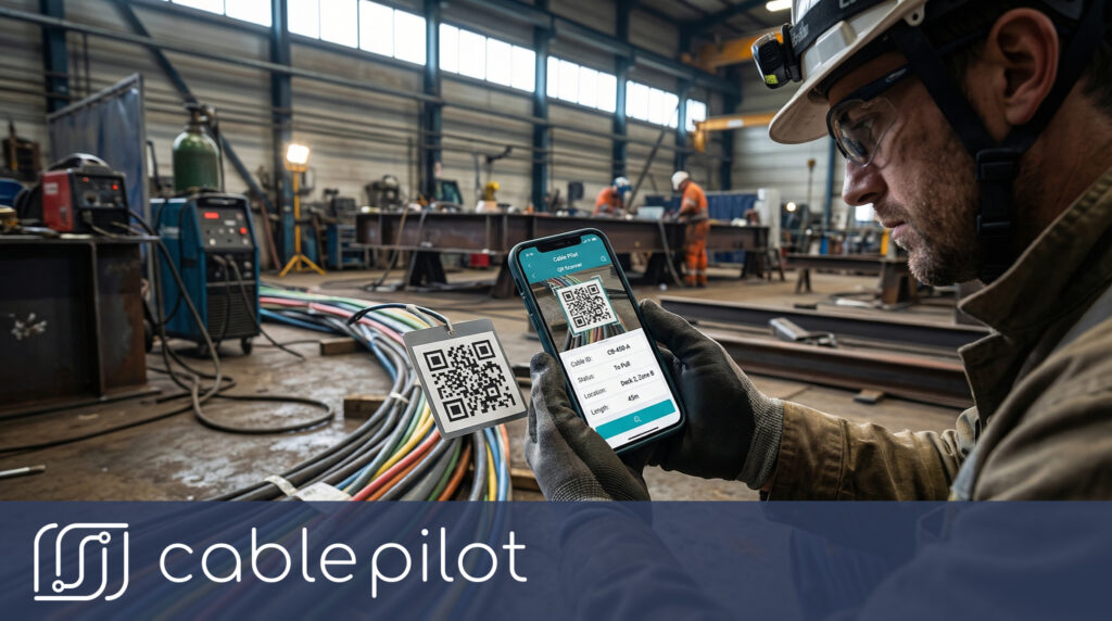 Ship cable management system interface for maritime engineering