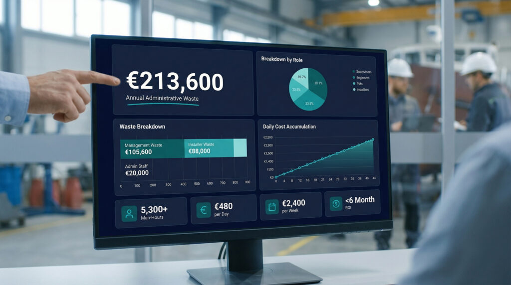 Cable Pilot dashboard visualizing electrical installation progress and reducing wasted time on documentation
