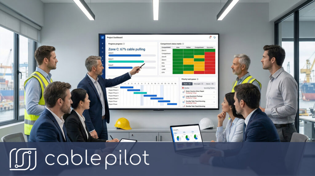 Digital shipbuilding project monitoring tool helping managers measure real daily progress