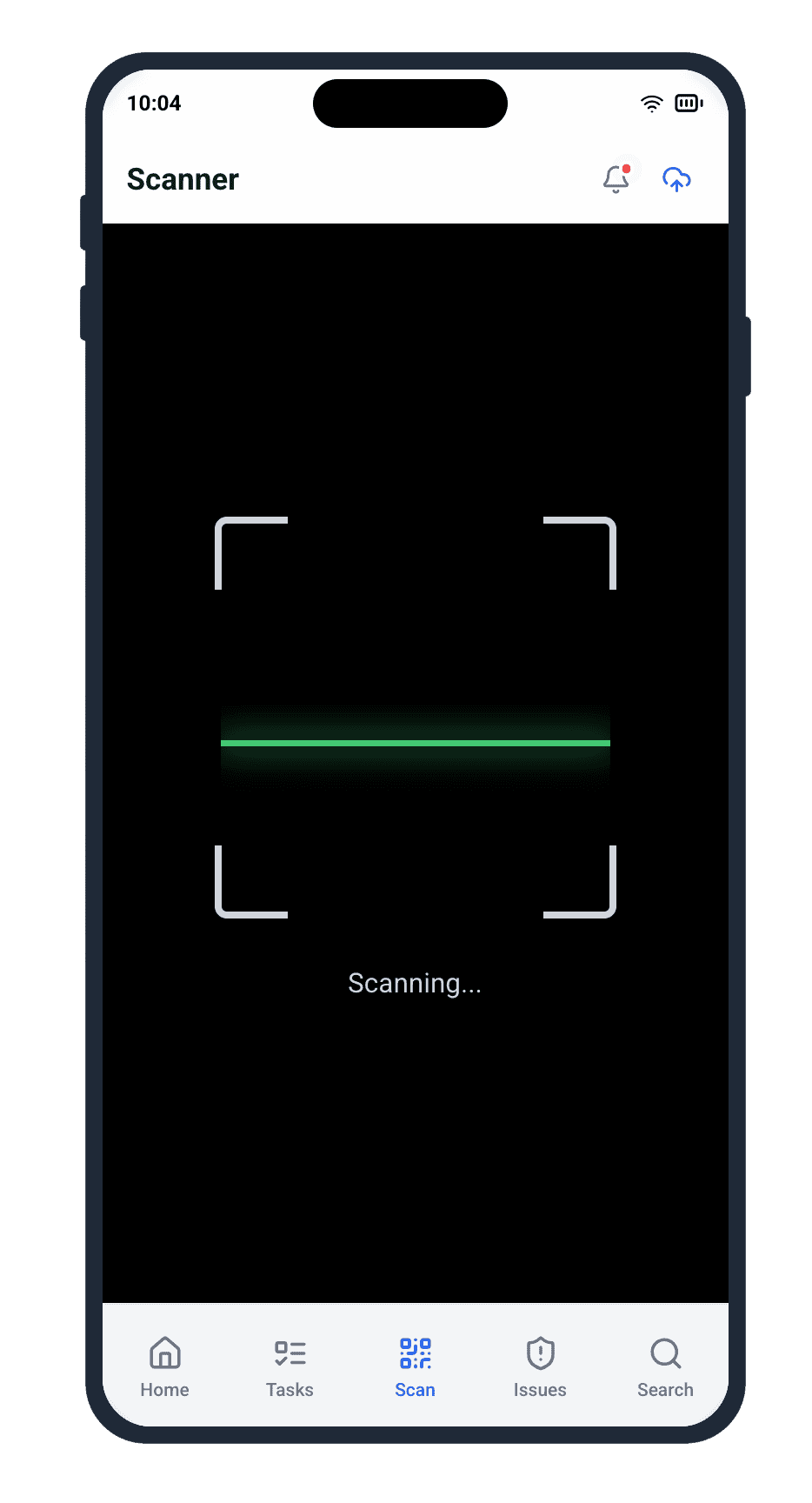 Shipyard field reporting via Cable Pilot's 1-click mobile app showing real-time status updates after a QR code scan
